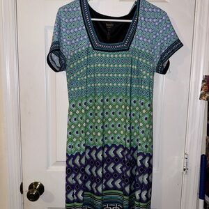 Laundry By Shelli Segal Multicolor Geometric Dress